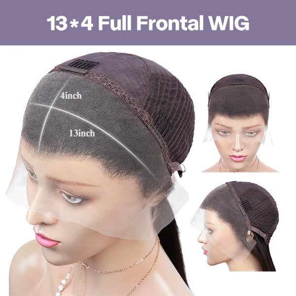 Beeos 13X4 Full Frontal Lace Wig Body Wave Sugar Plum Color BL010