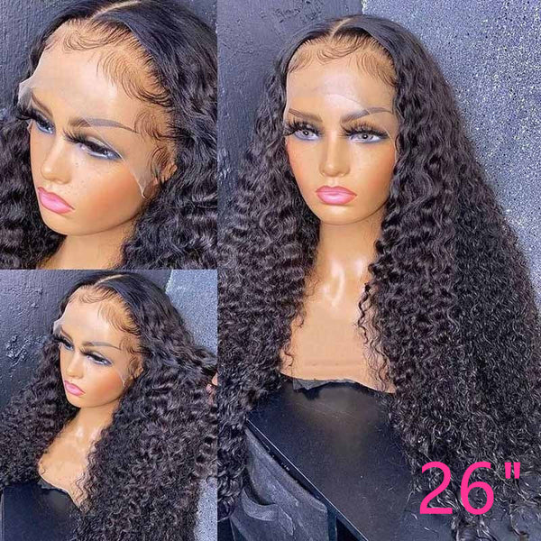 Beeos 13x4 SKINLIKE Real HD Lace Full Frontal Wig Black Wet And Wavy Invisible Lace BL090