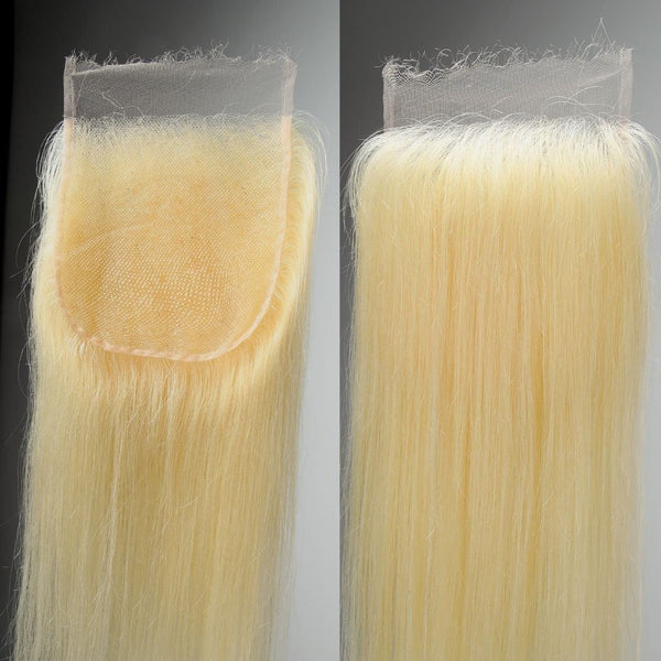 Beeos 613# Blonde SKINLIKE Real HD Lace Frontal & Closure Straight Human Hair BU22 | Ship From Amazon