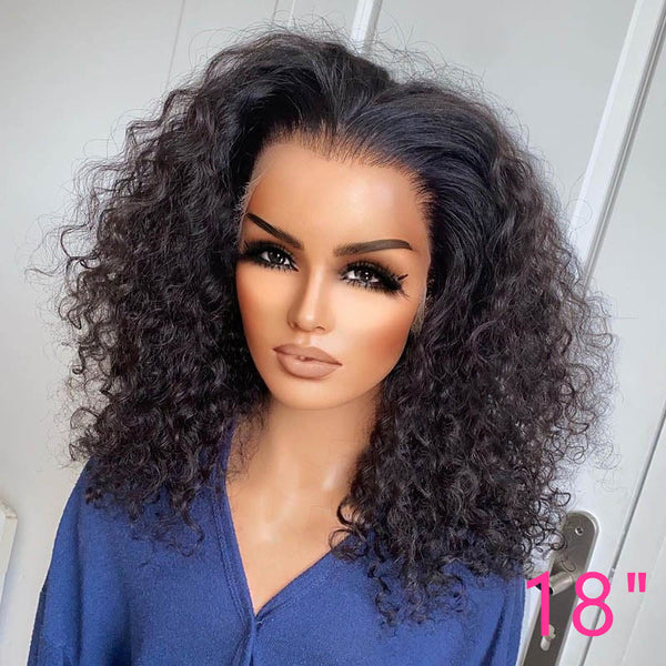 Beeos SKINLIKE Real HD Lace 13x4 Full Frontal Curly Wig Natural Color BL211