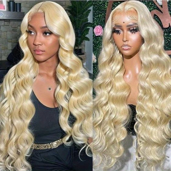 SKINLIKE HD LACE 613 Blonde Color Body Wave 13X4 HD Lace Full Frontal Wig ZH027