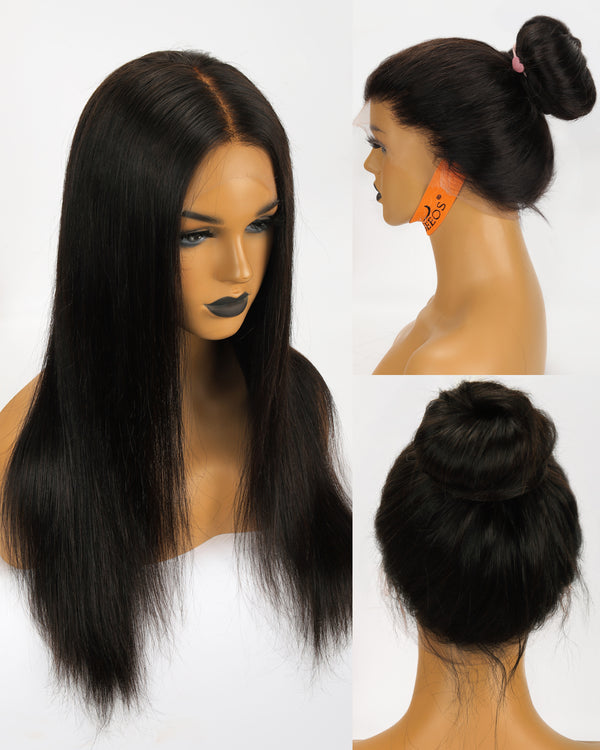 Beeos 360 SKINLIKE Real HD Lace Full Frontal Wig Silky Straight Natural Color Pre-plucked ZH028