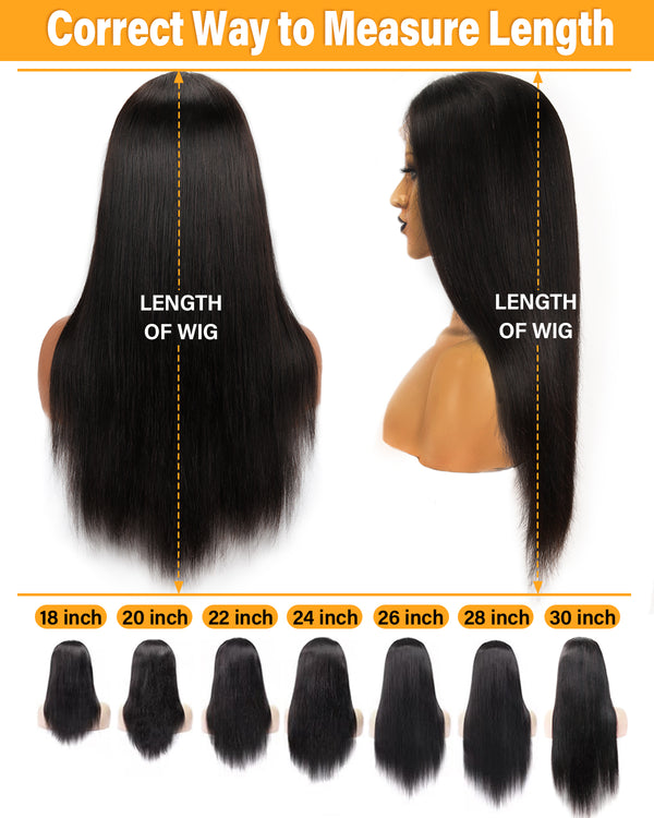 Beeos 360 SKINLIKE Real HD Lace Full Frontal Wig Silky Straight Natural Color Pre-plucked ZH028