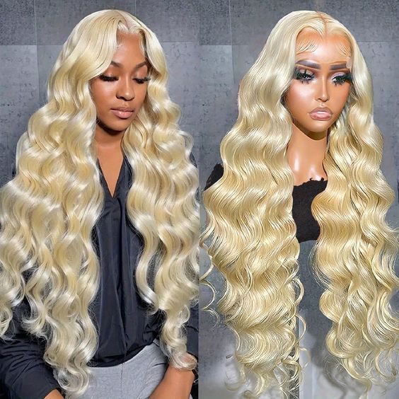 SKINLIKE HD LACE 613 Blonde Color Body Wave 13X4 HD Lace Full Frontal Wig ZH027