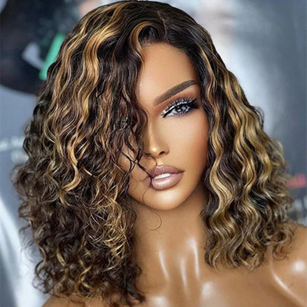 BEEOS Ombre Color Wave Bob SKINLIKE Real HD Lace Frontal Wig ZH14