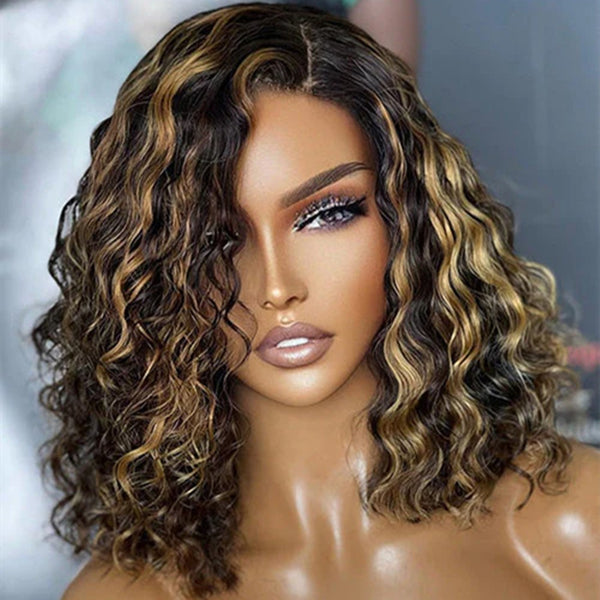 BEEOS Ombre Color Wave Bob SKINLIKE Real HD Lace Frontal Wig ZH14