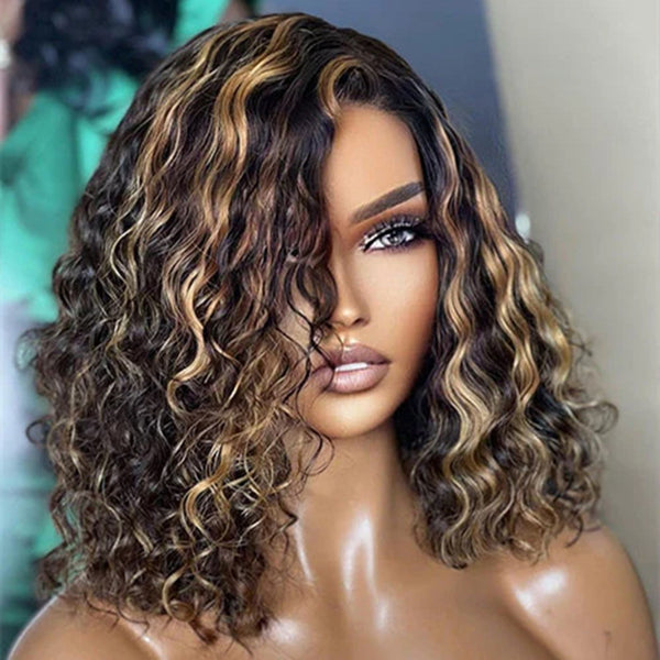 BEEOS Ombre Color Wave Bob SKINLIKE Real HD Lace Frontal Wig ZH14