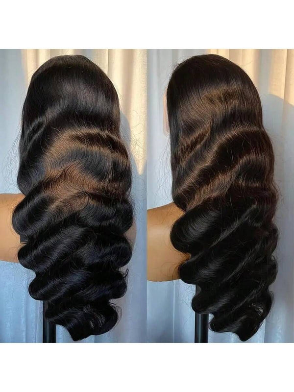 BEEOS 360 SKINLIKE Real HD Lace Wig, 0.1mm Ultra-thin Ultra Fitted HD Lace Wigs 100% Human Hair Wig 250% Density, Pre Plucked and Bleached Knots Natural Color ZH046