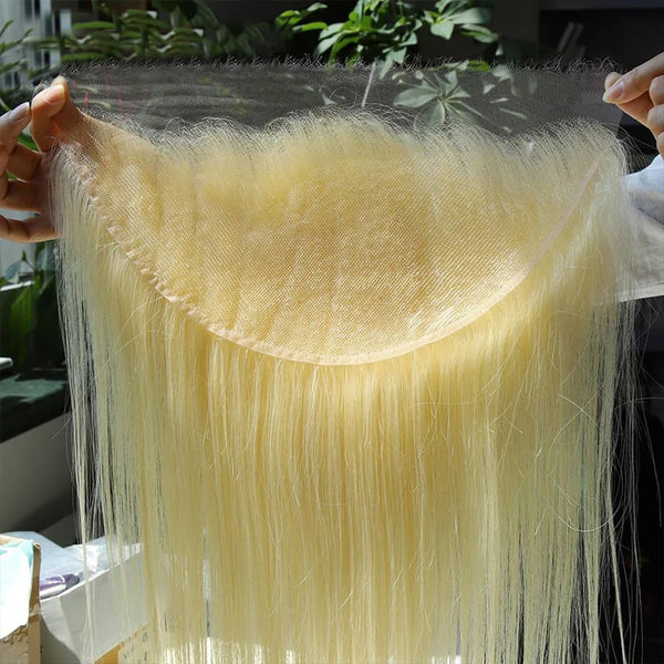 Beeos 13x6 613# Blonde SKINLIKE Real HD Lace Frontal Straight Body Wave Human Hair ZH029
