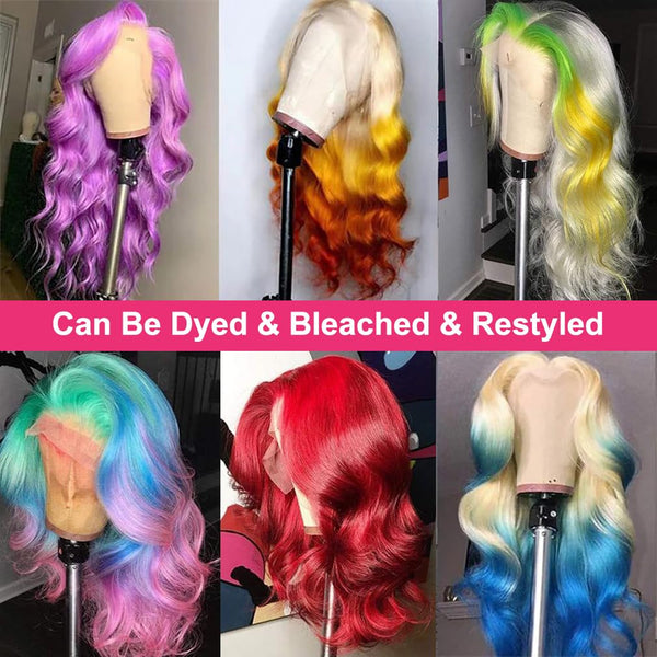 SKINLIKE HD LACE 613 Blonde Color Body Wave 13X4 HD Lace Full Frontal Wig ZH027