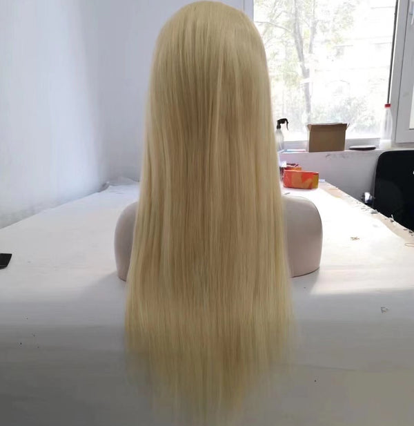 SKINREAL HD LACE 613 Blonde Silky Straight Skinlike 13X4 HD Lace Full Frontal Wig ZH02