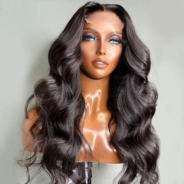 BEEOS Wear and Go Glueless Wigs Elastic Band 5x5 SKINLIKE Real HD Lace Closure Wig 180% Density Pre Plucked Bleached Knots Body Wave Virgin Human Hair Ready to Wear Wigs No Glue WG01