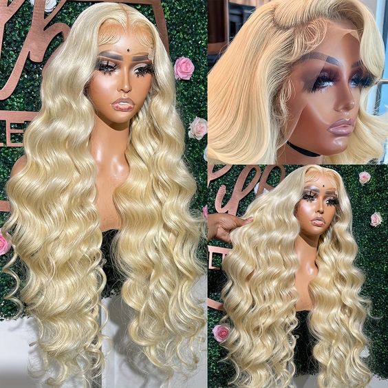 SKINLIKE HD LACE 613 Blonde Color Body Wave 13X4 HD Lace Full Frontal Wig ZH027