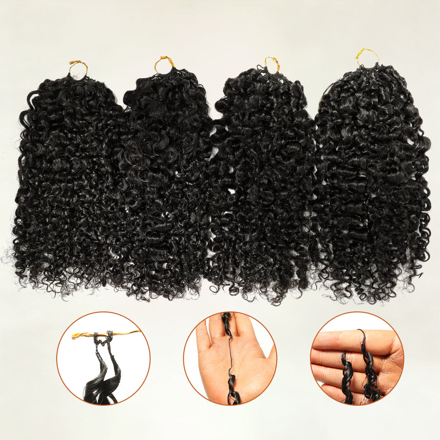 BEEOS Burmese Curly Crochet Hair Extensions [18 inches]
Natural Black