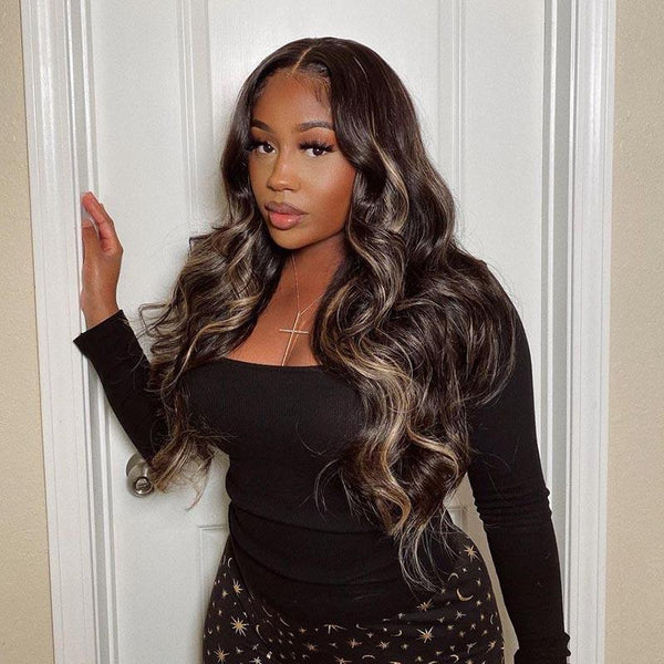 Beeos 5x5 SKINLIKE Real HD Lace Closure Wig Highlight Body Wave Glueless BC015