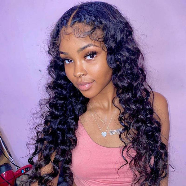 Beeos 13x4 Full Frontal SKINLIKE Real HD Lace Wig Loose Curly Clean Hairline BL218