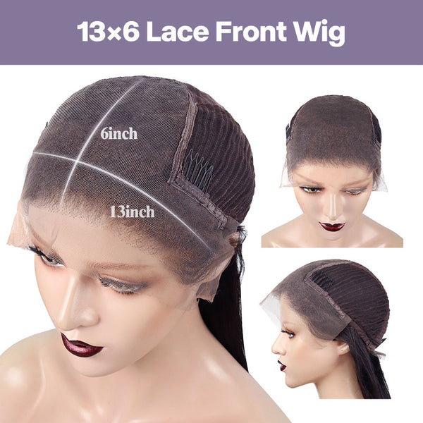 Beeos 13x6 Straight & Body Wave Lace Frontal Human Hair Wig BL215