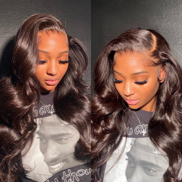 Beeos 13x6 Full Frontal SKINLIKE Real HD Lace Wig Body Wave Glueless Wig BL232 Ship From Amazon