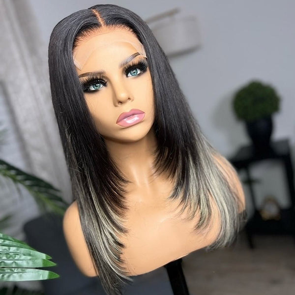 Beeos 5x5 SKINLIKE Real HD Lace Closure Wig Highlight Layered Straight BC021