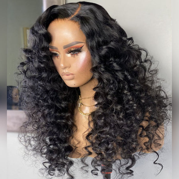 Beeos 13x4 Full Frontal SKINLIKE Real HD Lace Wig Wand Curly Barrel Curls BL031