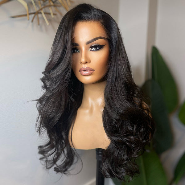 Beeos 360 SKINLIKE Real HD Lace Full Frontal Wig Body Wave Natural Color Pre-plucked BO62