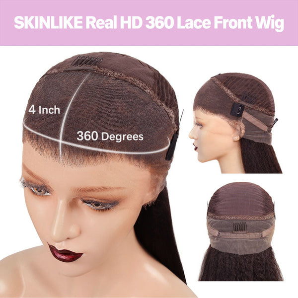 Beeos 360 SKINLIKE Real HD Lace Full Frontal Wig Body Wave Natural Color Pre-plucked BO62 | Ship From Amazon