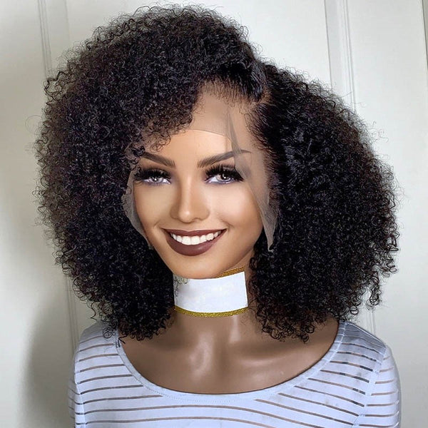 Beeos 13x4 SKINLIKE Real HD Lace Front Kinky Curly Wig Deep Parting Wig BL216