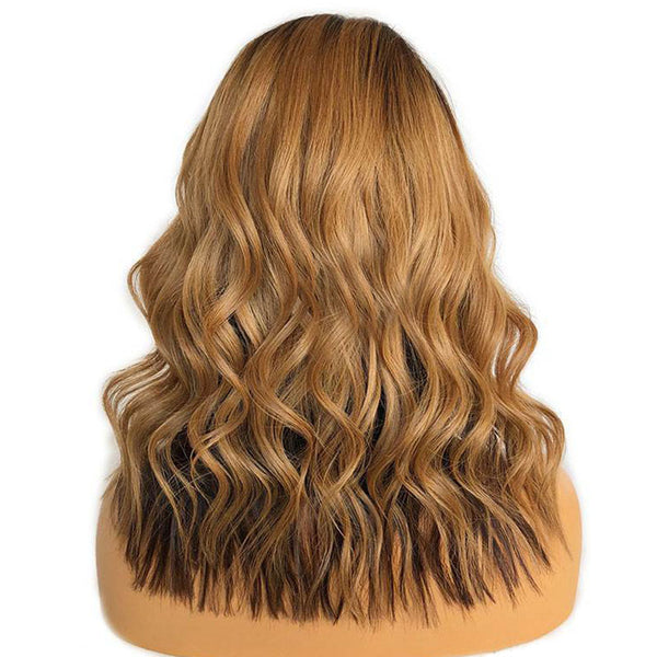 BEEOS SKINLIKE Real HD Lace Front Ombre Blonde Color Wave Curly Bob BL060