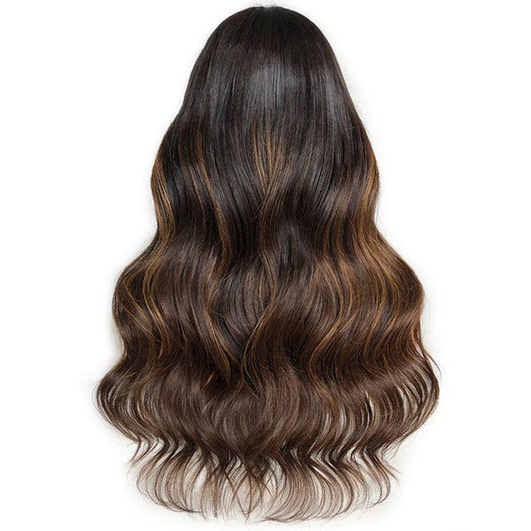 Beeos 13x4 SKINLIKE Real HD Lace Full Frontal Wig Highlight Body Wave Clean Hairline BL077