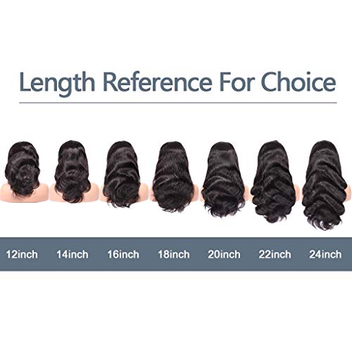 BEEOS Transparent Invisible Lace Wig, 13X6 Lace Front Body Wave Pre Plucked Bleached Knots Natural Hairline 150% Deinsity for Black Women AM04