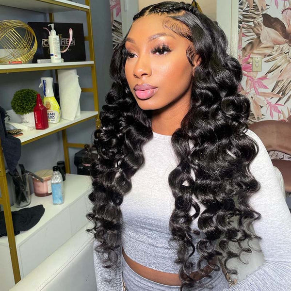 Beeos 13x4 Full Frontal SKINLIKE Real HD Lace Wig Loose Wave Natural Hairline BL213