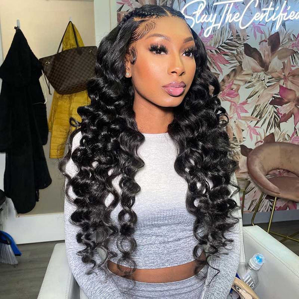 Beeos 13x4 Full Frontal SKINLIKE Real HD Lace Wig Loose Wave Natural Hairline BL213