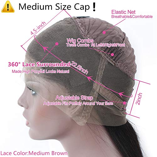 BEEOS Transparent Invisible Lace Wig, 13X6 Lace Front Body Wave Pre Plucked Bleached Knots Natural Hairline 150% Deinsity for Black Women AM04