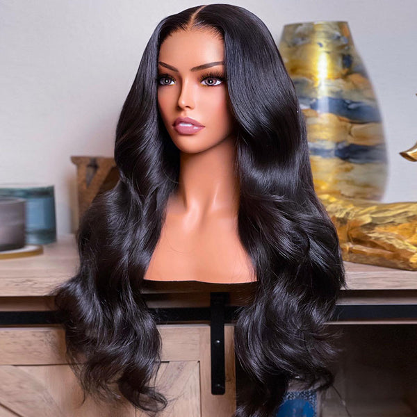 Beeos 13x6 SKINLIKE Real HD Lace Full Frontal Wig Natural Hairline Silky Straight Body Wave Loose Wave BL112