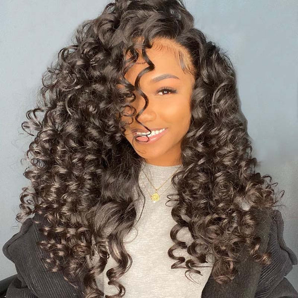 Beeos 13x4 Full Frontal SKINLIKE Real HD Lace Wig Wand Curly Barrel Curls BL031