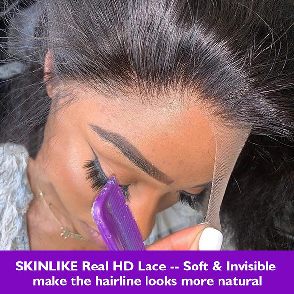 Ship from Amazon | BEEOS SKINLIKE Real HD Lace 13x4 Full Frontal Wig Invisible Lace Body Wave AM02