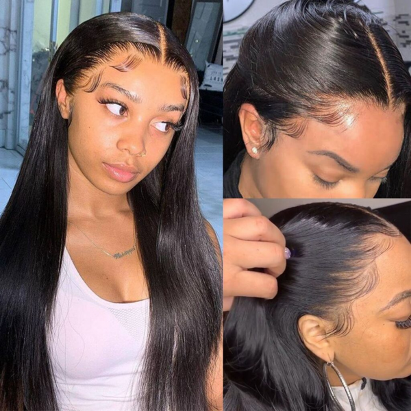 Beeos 13x4 Full Frontal SKINLIKE Real HD Lace Wig Straight Glueless Wig 180% Density ZH036 Overnight Shipping From US Warehouse
