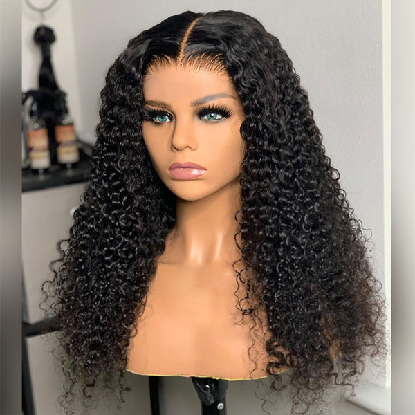 Beeos 13x4 SKINLIKE Real HD Lace Full Frontal Wig Black Wet And Wavy Invisible Lace BL090