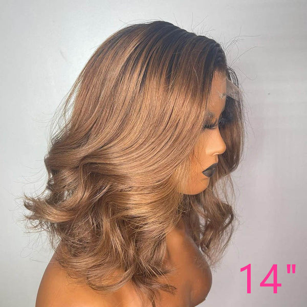 BEEOS SKINLIKE Real HD Lace Ombre Blonde Color Wave Bob BL061