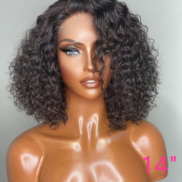 Beeos 13X4 SKINLIKE Real HD Lace Front Curly BOB Wig Pre-Plucked BL335