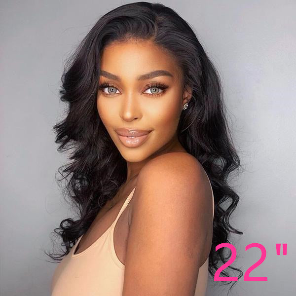 Beeos 13x6 SKINLIKE Real HD Lace Full Frontal Wig Natural Hairline Silky Straight Body Wave Loose Wave BL112