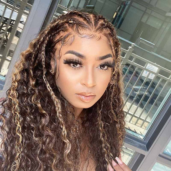 Beeos 360 SKINLIKE Real HD Lace Full Frontal Wig Highlight Color Pre-plucked BO67