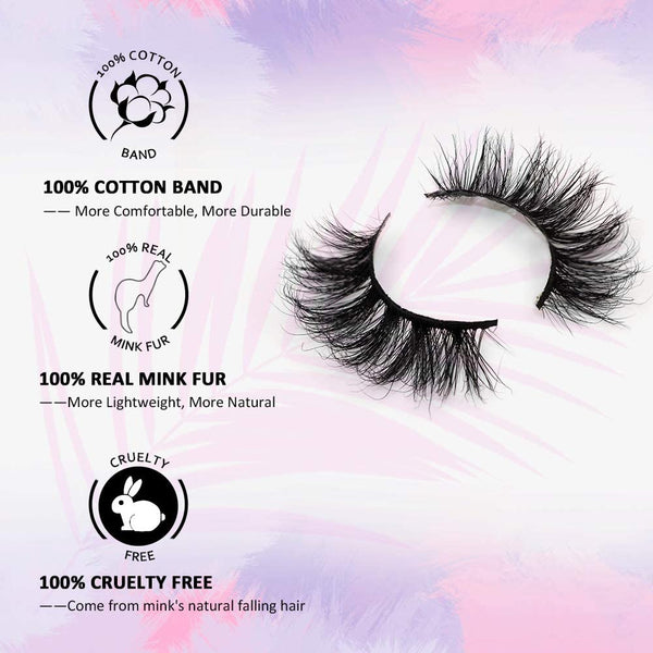 Amazon | BEEOS Real Siberian Mink 3D Eyelashes Wholesale 10 Pairs Fluffy Full Volume 18mm Long Reusable Lightweight for Daily Use Natural Look