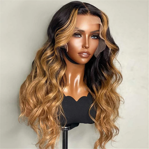 Beeos 13X4 SKINLIKE Real HD Lace Full Frontal Body Wave Highlight Color Hair BL223