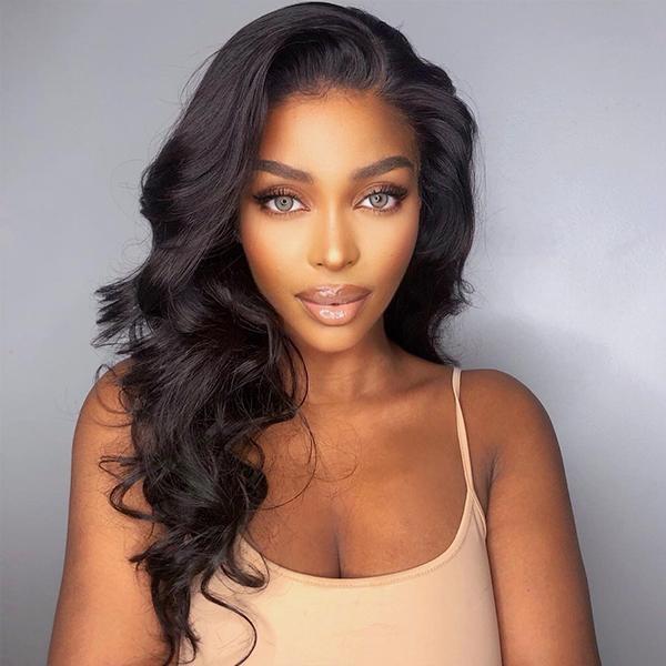 Beeos 13x6 SKINLIKE Real HD Lace Full Frontal Wig Natural Hairline Silky Straight Body Wave Loose Wave BL112