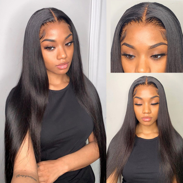 Beeos 13x4 Full Frontal SKINLIKE Real HD Lace Wig Straight Glueless Closure Wig BL199