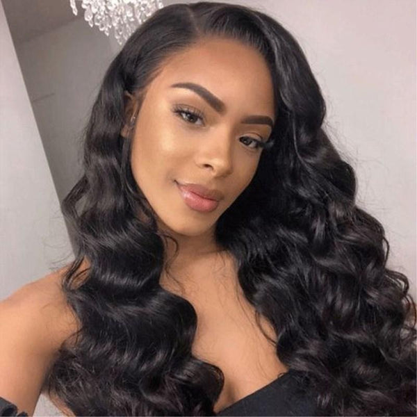 Beeos 13x6 SKINLIKE Real HD Lace Full Frontal Wig Natural Hairline Silky Straight Body Wave Loose Wave BL112