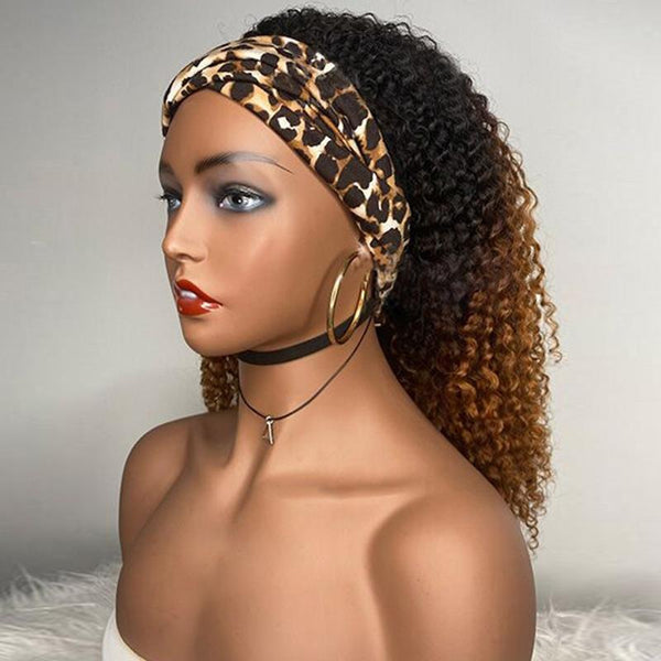 Beeos Headband Wig Ombre Curly Glueless Wig BH08